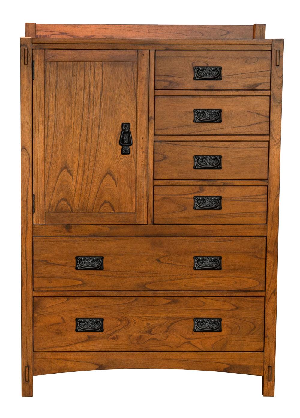 AAmerica Mission Hill MIHHA5650 Six Drawer Chest with Door Mueller Furniture Chest